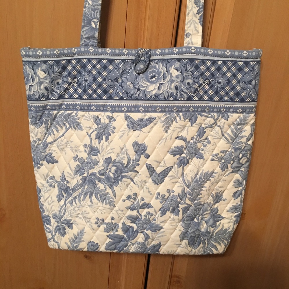 Vera Bradley Retired (July 2003) Blue Toile Tote